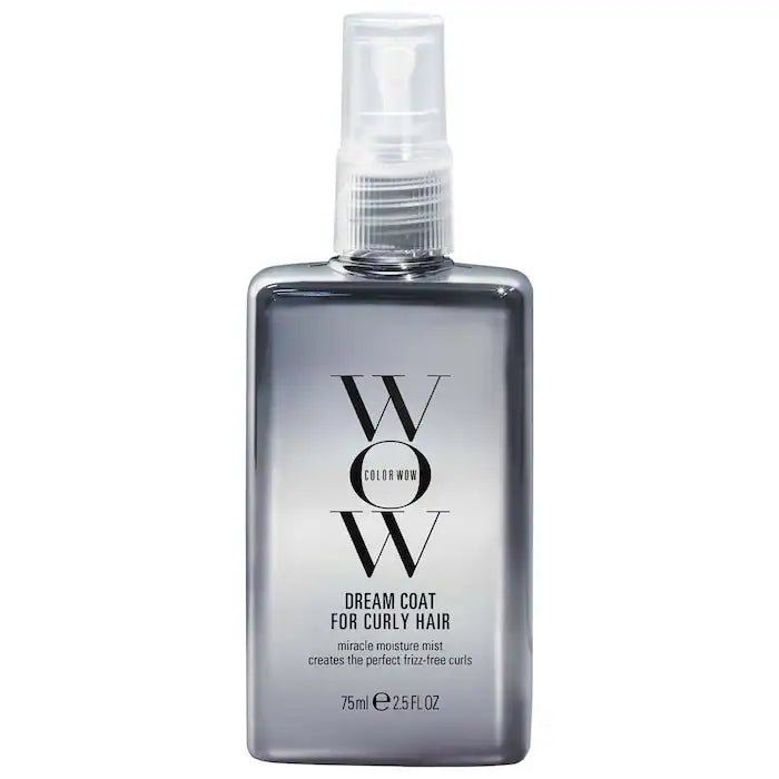 Spray Anti-Frizz Dream Coat Treatment™ para cabellos rizados - COLOR WOW vista frontal con fondo blanco.