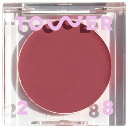 Rubor BeachPlease Lip + Cheek Cream Blush - Tower 28 vista frontal con fondo blanco.