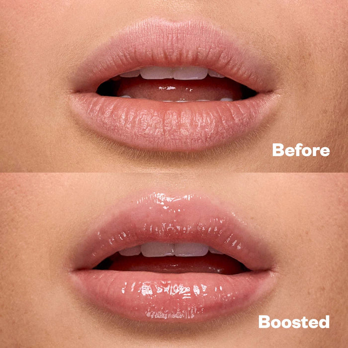 Labial hidratante Plump + Juicy Lip Booster Buttery Treatment - Kosas vista frontal con fondo blanco.