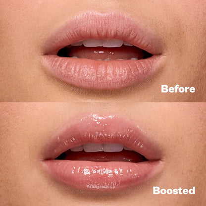 Labial hidratante Plump + Juicy Lip Booster Buttery Treatment - Kosas vista frontal con fondo blanco.