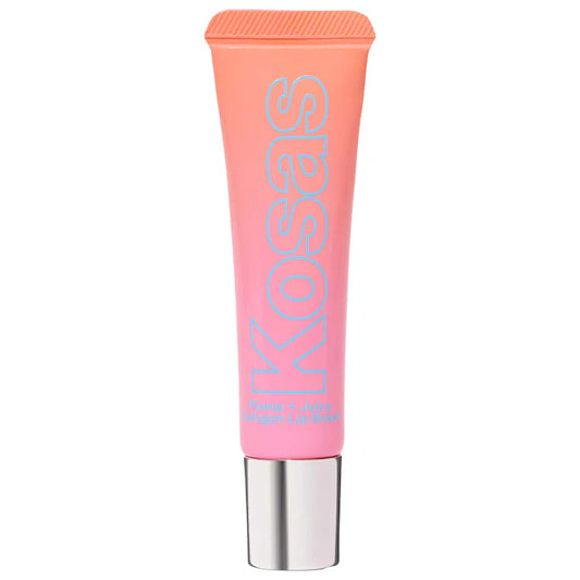 Labial hidratante Plump + Juicy Lip Booster Buttery Treatment - Kosas vista frontal con fondo blanco.