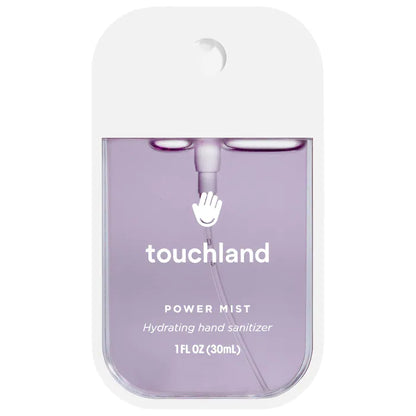 Sanitizante e hidratante de Manos Power Mist - Touchland vista frontal con fondo blanco.