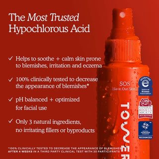 Bruma facial SOS Daily Hypochlorous Acid Spray for Breakouts & Redness - Tower 28 ⚡