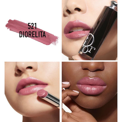 Labial Dior Addict Shine Lipstick - Dior vista frontal con fondo blanco.