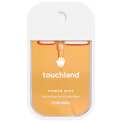 Sanitizante e hidratante de Manos Power Mist - Touchland vista frontal con fondo blanco.