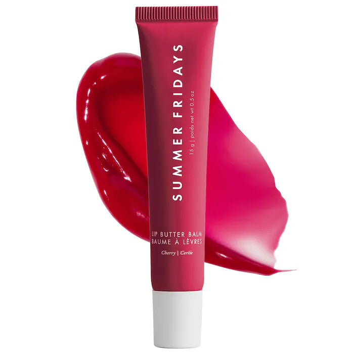 Labial hidratante Lip Butter Balm for Hydration & Shine - Summer Fridays vista frontal con fondo blanco.