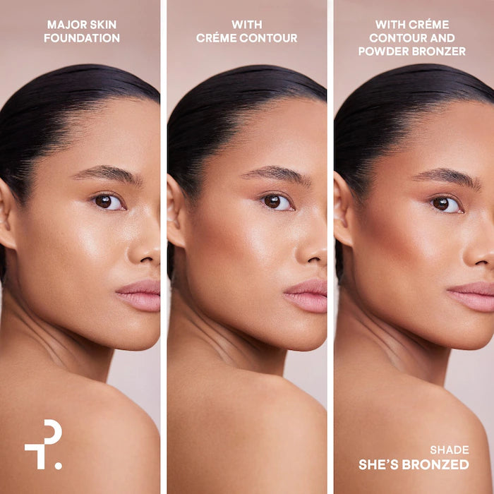 Duo Major Sculpt Crème Contour & Powder Bronzer - PATRICK TA vista frontal con fondo blanco.