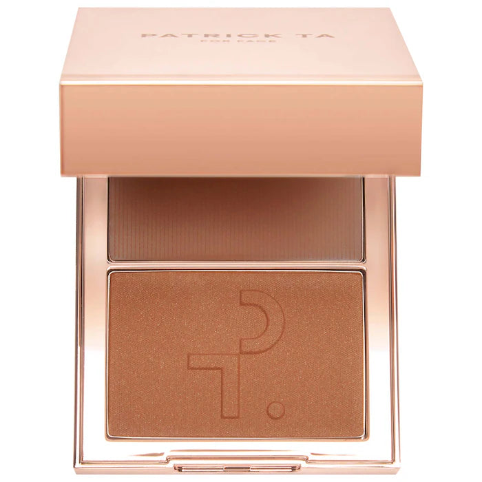 Duo Major Sculpt Crème Contour & Powder Bronzer - PATRICK TA vista frontal con fondo blanco.