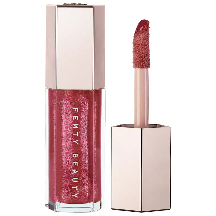 Labial Gloss Bomb Universal Lip Luminizer - Fenty Beauty vista frontal con fondo blanco.