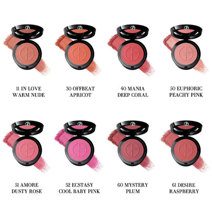 Rubor Luminous Silk Glow Blush - Armani Beauty vista frontal con fondo blanco.