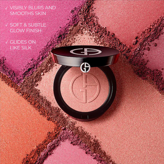 Rubor Luminous Silk Glow Blush - Armani Beauty vista frontal con fondo blanco.