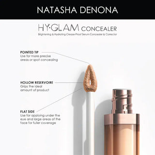 Corrector Hy-Glam Brightening & Hydrating Crease Proof Serum Concealer - NATASHA DENONA