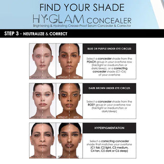 Corrector Hy-Glam Brightening & Hydrating Crease Proof Serum Concealer - NATASHA DENONA