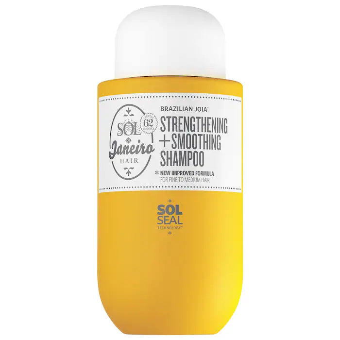 Shampoo Brazilian Joia™ Strengthening + Smoothing - Sol de Janeiro vista frontal con fondo blanco.