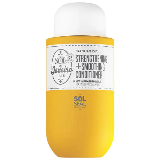 Acondicionador Brazilian Joia™ Strengthening + Smoothing - Sol de Janeiro vista frontal con fondo blanco.