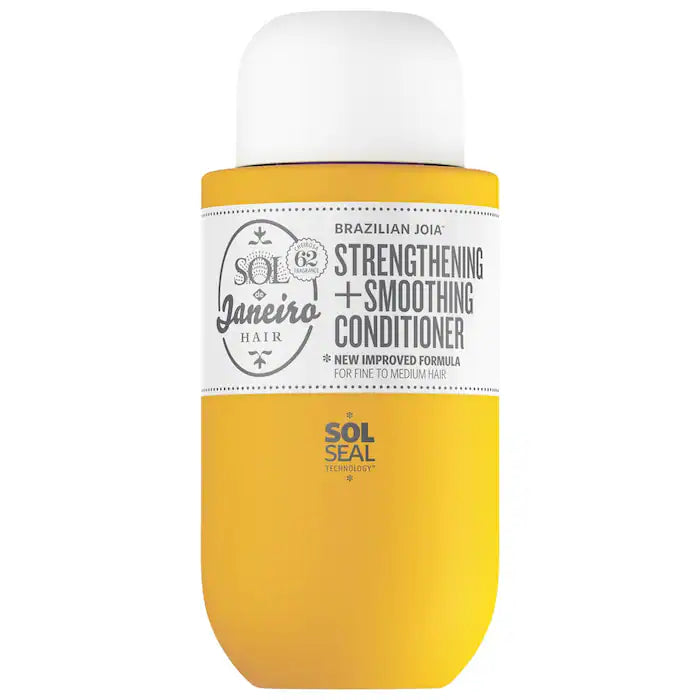 Acondicionador Brazilian Joia™ Strengthening + Smoothing - Sol de Janeiro vista frontal con fondo blanco.