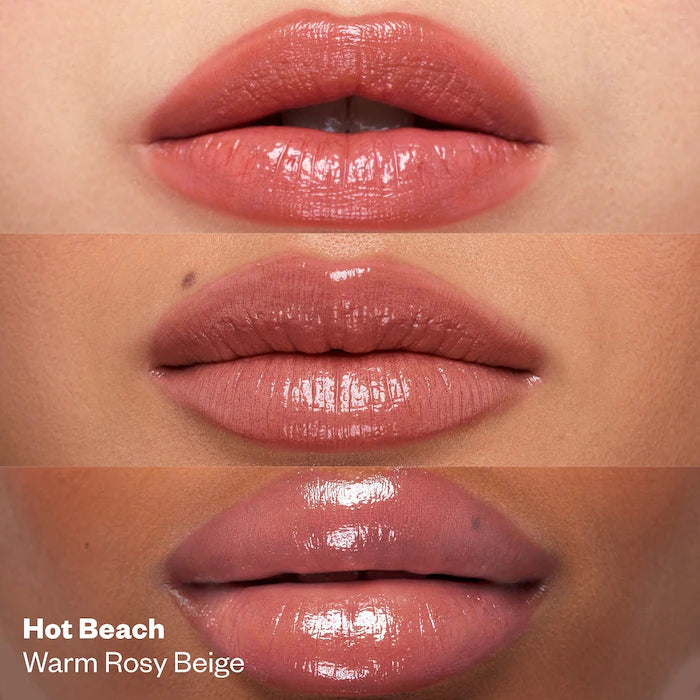 Labial brillante hidratante Wet Stick™ con ceramidas - Kosas vista frontal con fondo blanco.