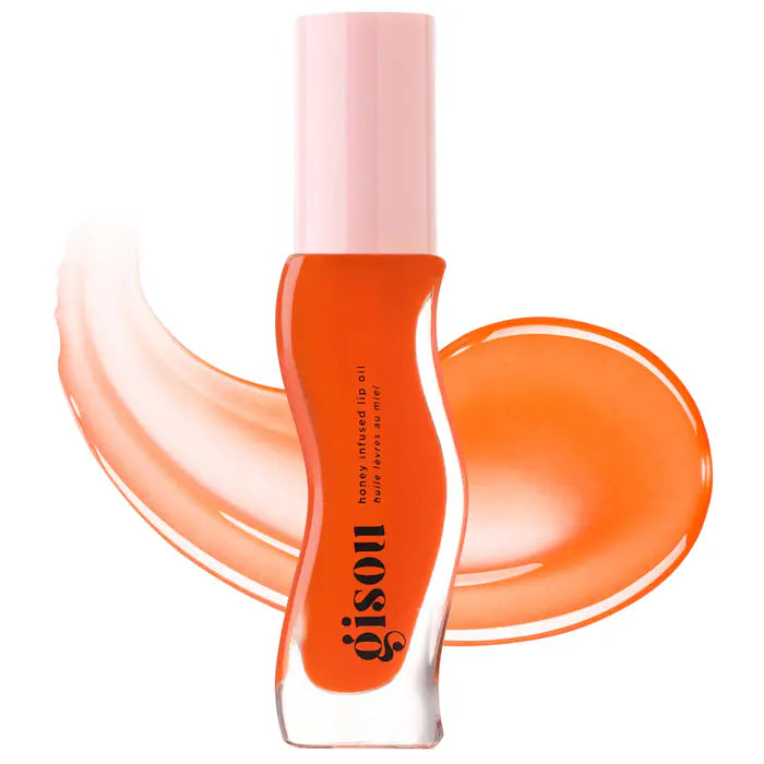 Lip Oil Honey Infused Hydrating- Gisou vista frontal con fondo blanco.