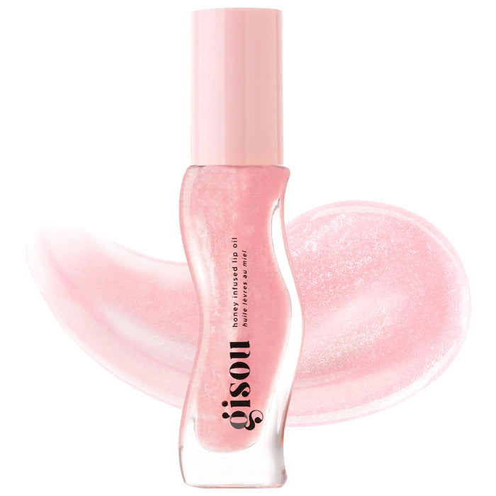 Lip Oil Honey Infused Hydrating- Gisou vista frontal con fondo blanco.