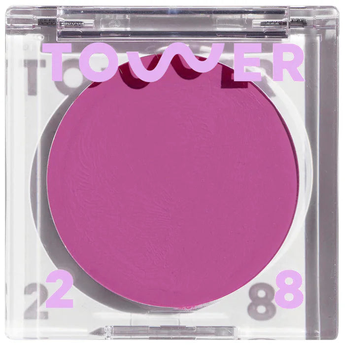 Rubor BeachPlease Lip + Cheek Cream Blush - Tower 28 vista frontal con fondo blanco.