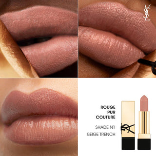 Labial Rouge Pur Couture Caring Satin Lipstick with Ceramides - Yves Saint Laurent
