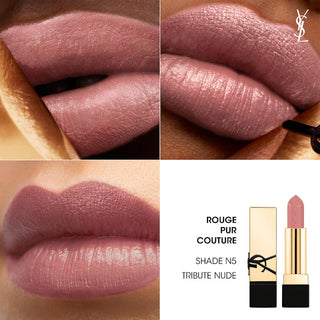Labial Rouge Pur Couture Caring Satin Lipstick with Ceramides - Yves Saint Laurent
