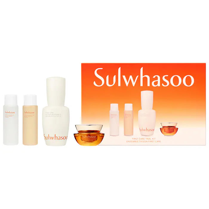 Kit para Skin Care First Care Trial Kit - Sulwhasoo vista frontal con fondo blanco.