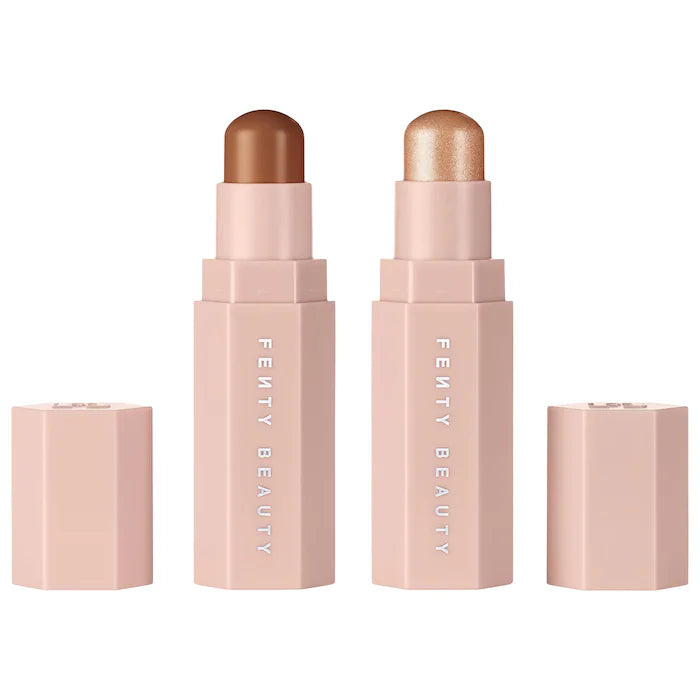 Duo Iluminador + Bronzer Match Stix Ed. limitada - Fenty Beauty vista frontal con fondo blanco.