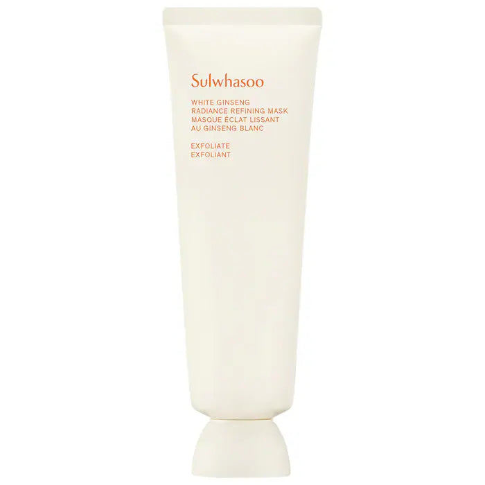 Mascarilla exfoliante refinadora White Ginseng Radiance - Sulwhasoo vista frontal con fondo blanco.