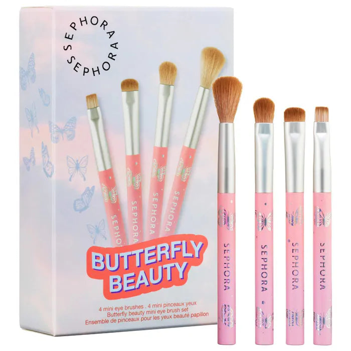 Set de Brochas Mini Butterfly Beauty Eye Brush - Sephora vista frontal con fondo blanco.