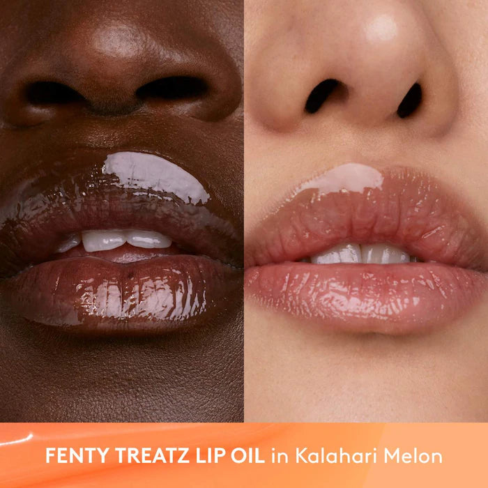 Lip Oil Fenty Treatz Hydrating + Strengthening - Fenty Skin vista frontal con fondo blanco.