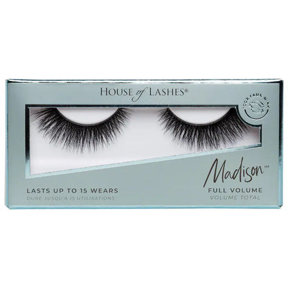 Pestañas postizas reutilizables Faux Mink Volumizing - House of Lashes vista frontal con fondo blanco.