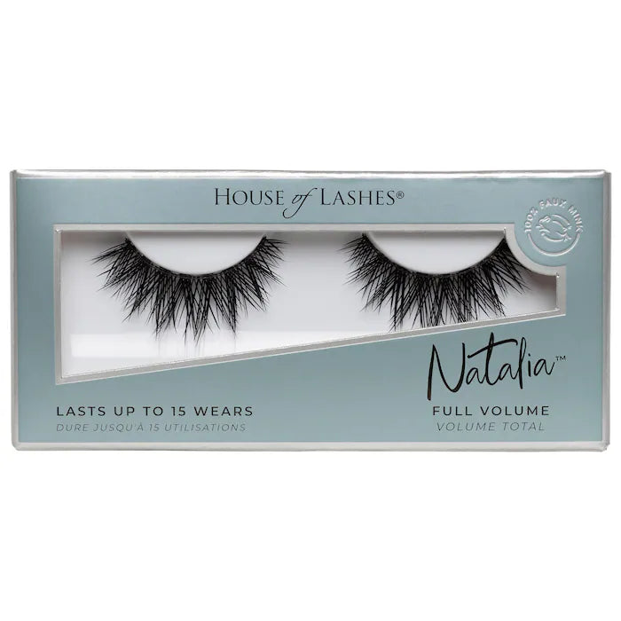 Pestañas postizas reutilizables Faux Mink Volumizing - House of Lashes vista frontal con fondo blanco.