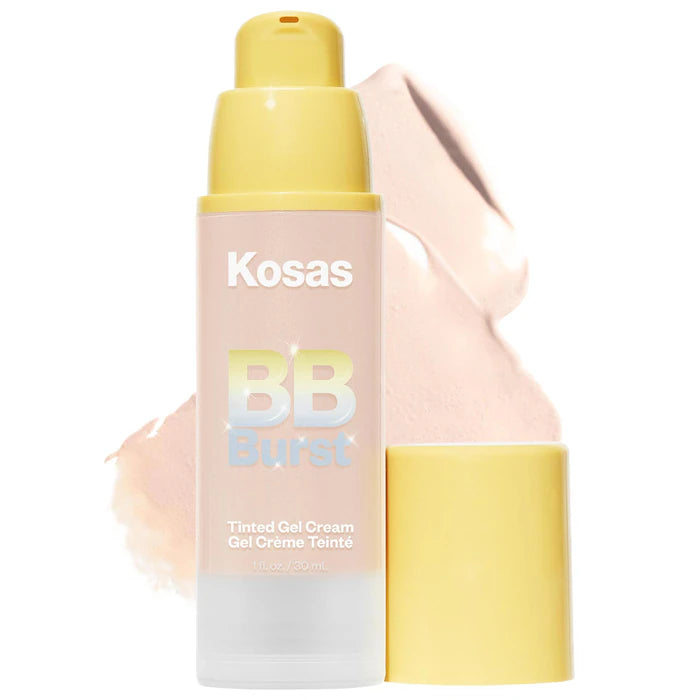 BB Cream en gel hidratante con color y péptidos de cobre BB Burst™ - Kosas vista frontal con fondo blanco.