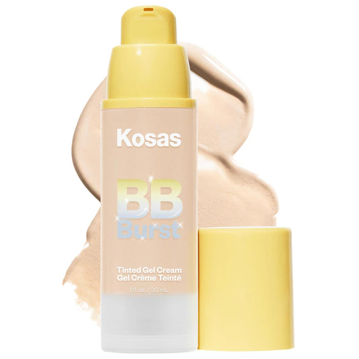 BB Cream en gel hidratante con color y péptidos de cobre BB Burst™ - Kosas vista frontal con fondo blanco.