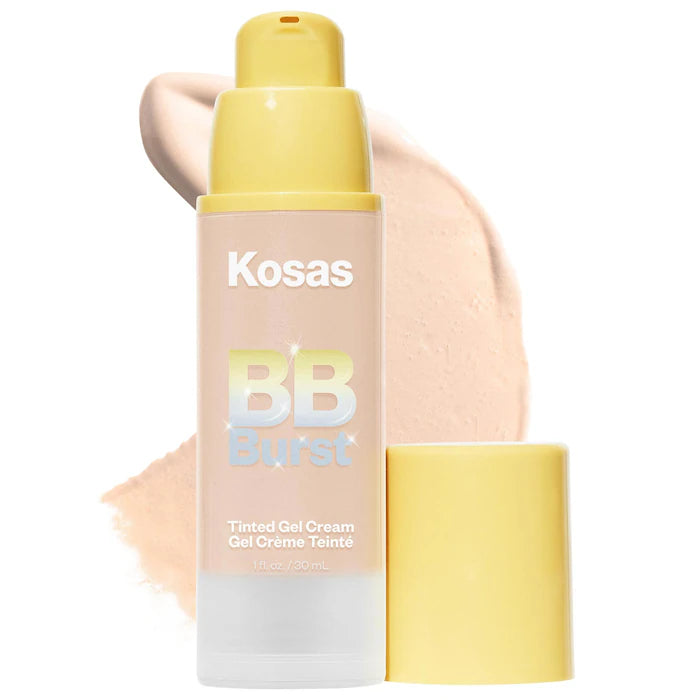 BB Cream en gel hidratante con color y péptidos de cobre BB Burst™ - Kosas vista frontal con fondo blanco.