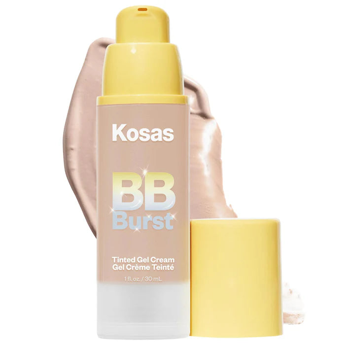 BB Cream en gel hidratante con color y péptidos de cobre BB Burst™ - Kosas vista frontal con fondo blanco.