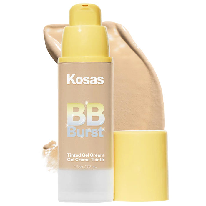 BB Cream en gel hidratante con color y péptidos de cobre BB Burst™ - Kosas vista frontal con fondo blanco.