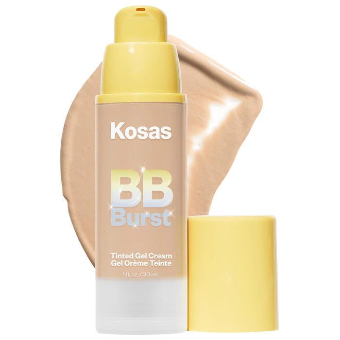 BB Cream en gel hidratante con color y péptidos de cobre BB Burst™ - Kosas vista frontal con fondo blanco.