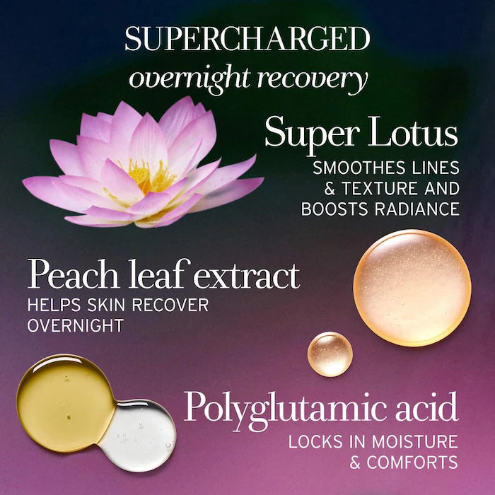 Crema Facial Lotus Youth Preserve Radiance Renewal Night Cream - fresh vista frontal con fondo blanco.