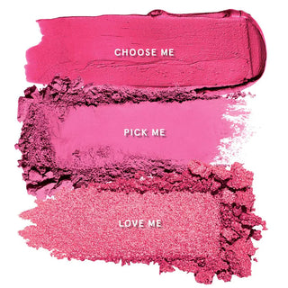 Rubor Cheek Clapper 3D Blush Trio Palette - ONE/SIZE by Patrick Starrr vista frontal con fondo blanco.