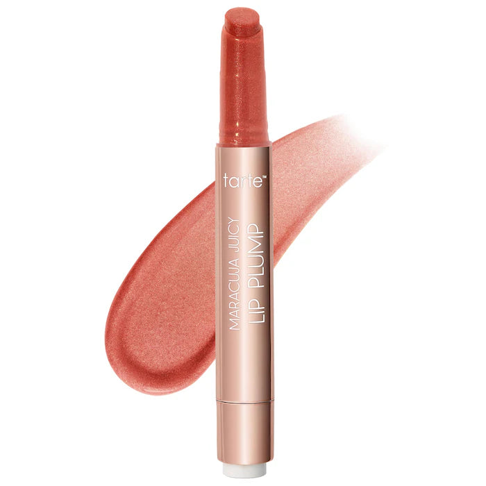 Labial voluminizador Maracuja Juicy Lip Plump - Tarte vista frontal con fondo blanco.