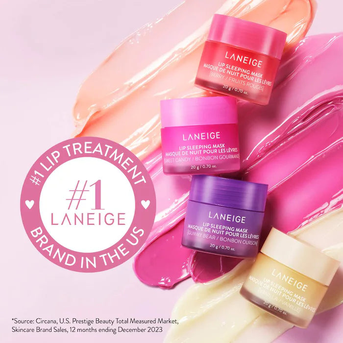 Kit de mascarillas labiales Dreamy Lip Kit - LANEIGE vista frontal con fondo blanco.