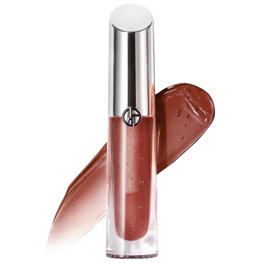 Gloss Labial Prisma Glass Hydrating with Squalane - Armani Beauty vista frontal con fondo blanco.