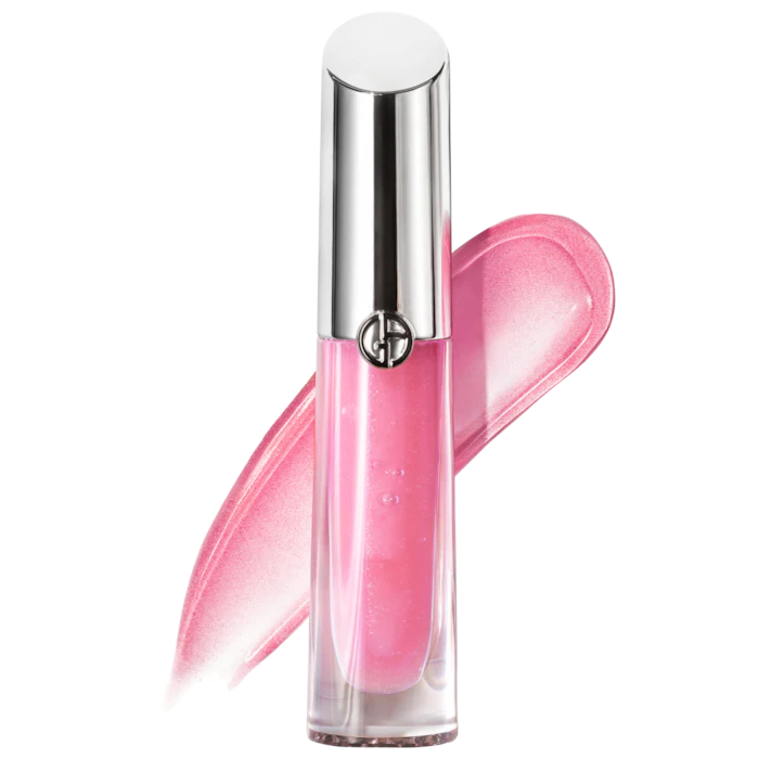 Gloss Labial Prisma Glass Hydrating with Squalane - Armani Beauty vista frontal con fondo blanco.