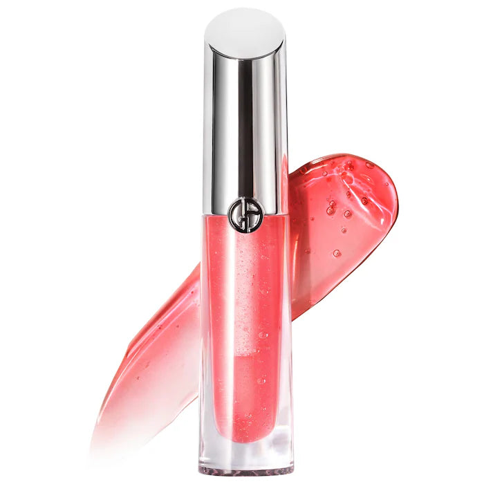 Gloss Labial Prisma Glass Hydrating with Squalane - Armani Beauty vista frontal con fondo blanco.