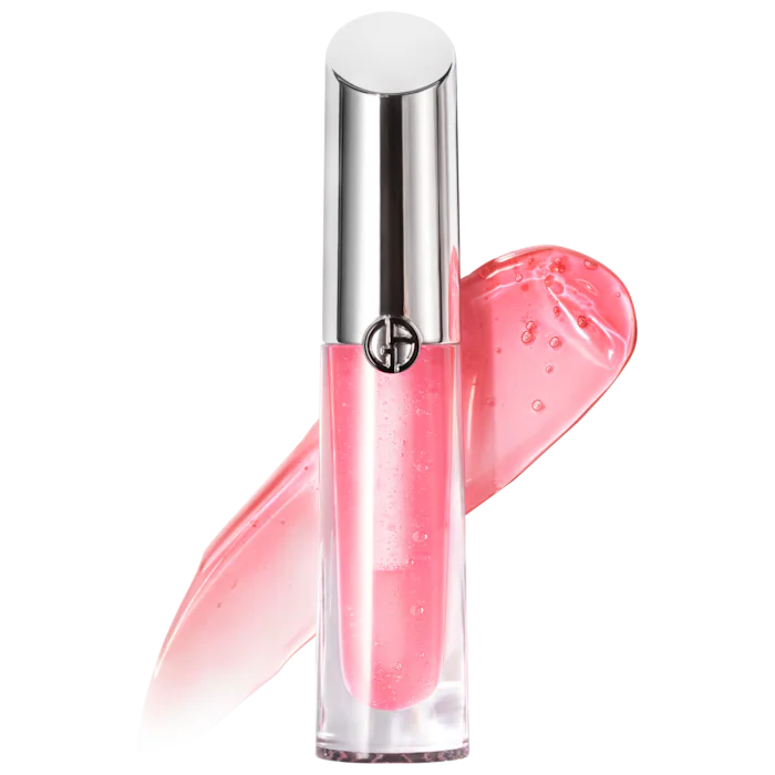 Gloss Labial Prisma Glass Hydrating with Squalane - Armani Beauty vista frontal con fondo blanco.