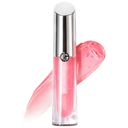 Gloss Labial Prisma Glass Hydrating with Squalane - Armani Beauty vista frontal con fondo blanco.