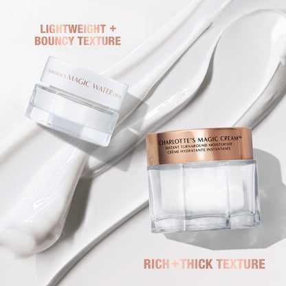 Set Hidratante facial Charlotte's Magic Moisturizer Heroes™ - Charlotte Tilbury vista frontal con fondo blanco.