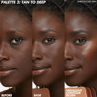 Paleta HD SKIN FACE ESSENTIALS PALETTE 4 en 1 (base + contorno + iluminador + rubor en crema) - MAKE UP FOR EVER